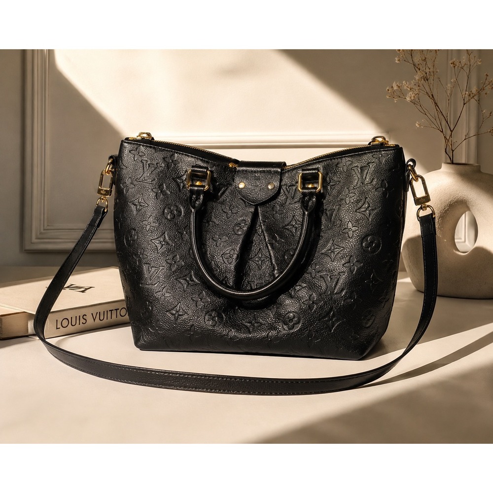 Louis Vuitton Mazarine MM M50643 Monogram Empreinte Noir Black Leather Bag